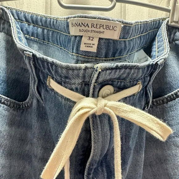 Banana Republic MID-RISE WIDE-LEG DRAWSTRING JEAN - Picture 7 of 7